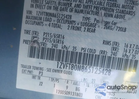 2006 Ford Mustang V6 z USA, uszkodzony, nr VIN 1ZVFT80N865125428